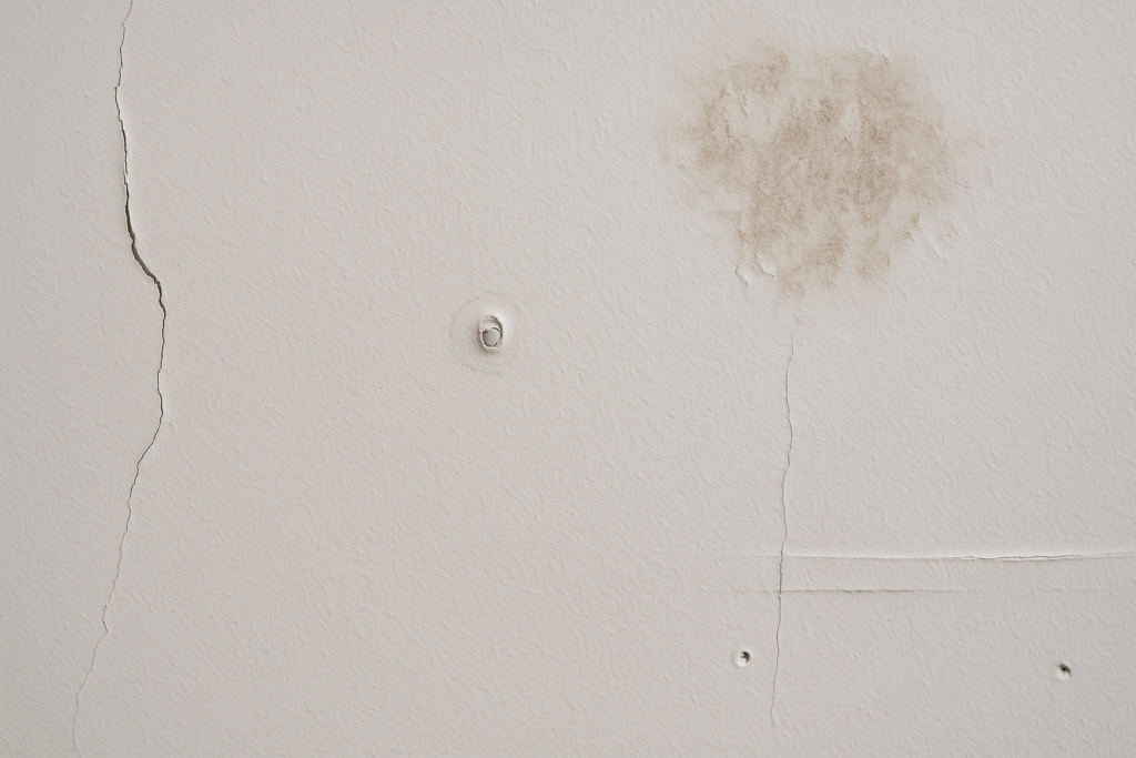 drywall water damage signs